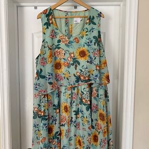 ASOS CURVE Midi Dress With Open Back